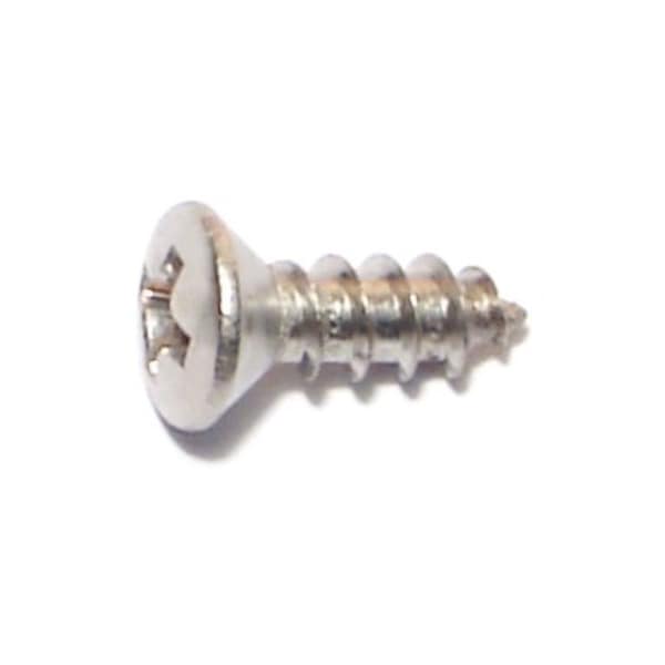 Midwest Fastener Sheet Metal Screw, #8 x 1/2 in, 18-8 Stainless Steel Oval Head Phillips Drive, 100 PK 05223 - main